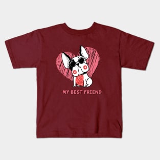 my best friend, cute dog Kids T-Shirt